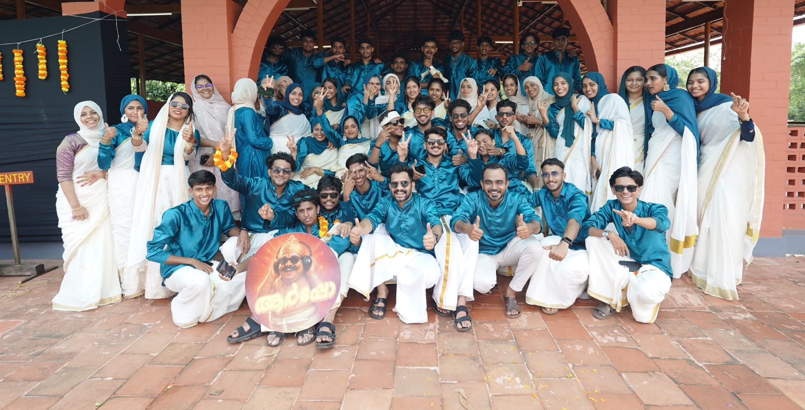 Students celebrating Onam at campus