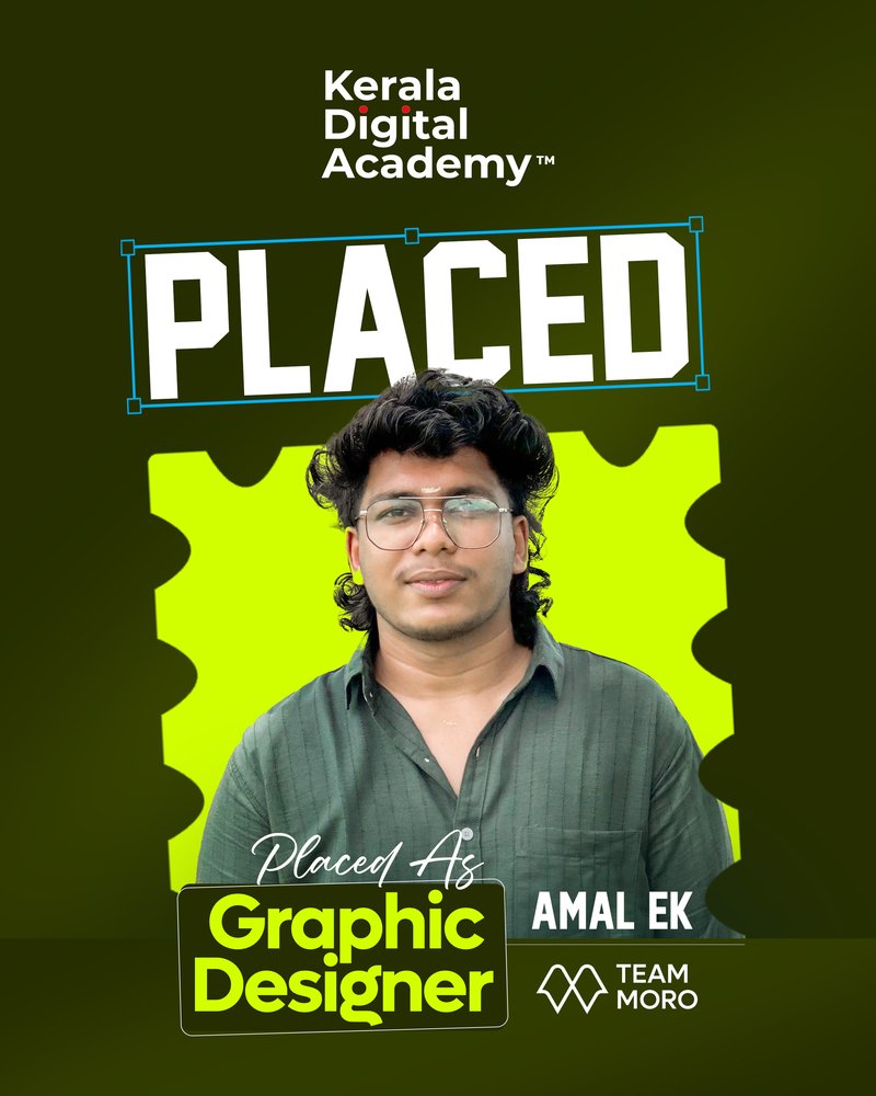 Amal EK, placed as Graphic Designer at Team Moro