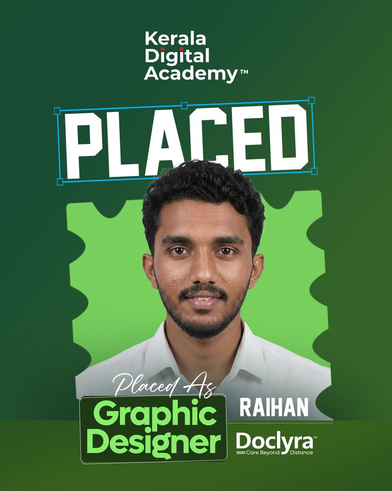 Raihan, placed as Graphic Designer at Doclyra